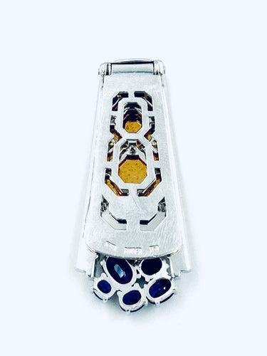 Clip BINDER. Clip Diamants Saphirs 58 Facettes