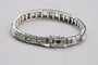 Bracelet Bracelet Art-déco Or blanc Diamants Emeraudes 58 Facettes