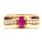 Bague 54 Bague rubis et diamants 58 Facettes GG25.Aile-R