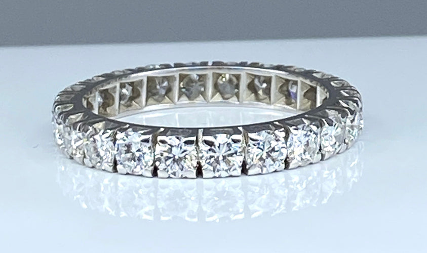 Bague 53 Alliance 22 diamants 2,20 carats 58 Facettes AB282