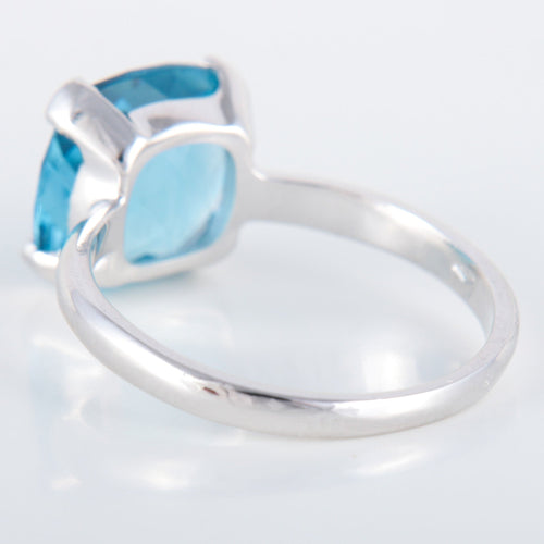 Bague 52 Bague Solitaire Topaze bleue 58 Facettes 8384