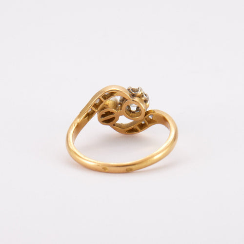 Bague 54 Bague Toi & Moi Perle et Diamants 58 Facettes