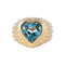 Bague 61 Bague FRED Coeur Topaze bleue 58 Facettes