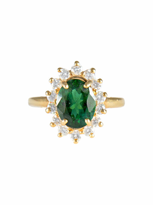 Bague 52 Bague Marguerite Tourmaline verte 58 Facettes