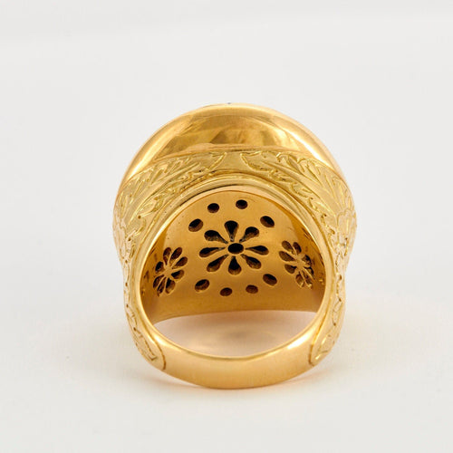 Bague 59.5 Bague Chevalière Saphir gravé 58 Facettes