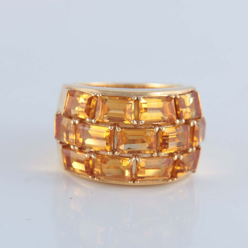 Bague 55 POIRAY - Bague en or et citrines 58 Facettes