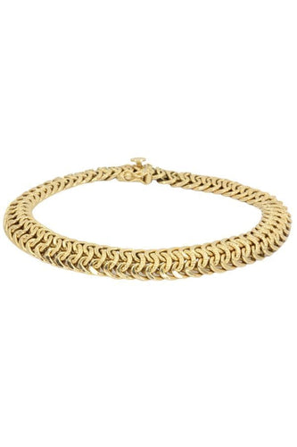 Bracelet BRACELET MAILLE PLATE FANTAISIE 58 Facettes 050291