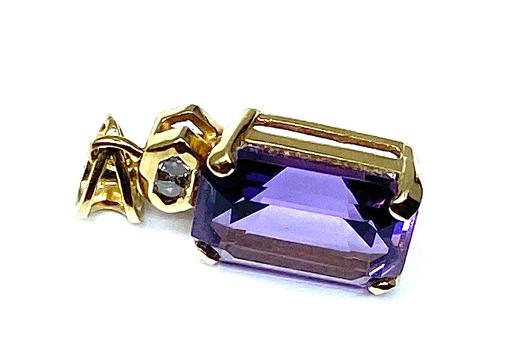 Pendentif Pendentif améthyste diamants 58 Facettes AB176