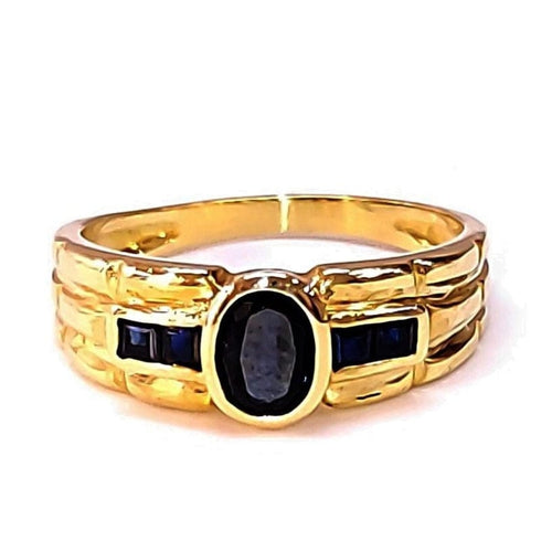 Bague 54 Bague jonc saphir or jaune 58 Facettes RA/452.3