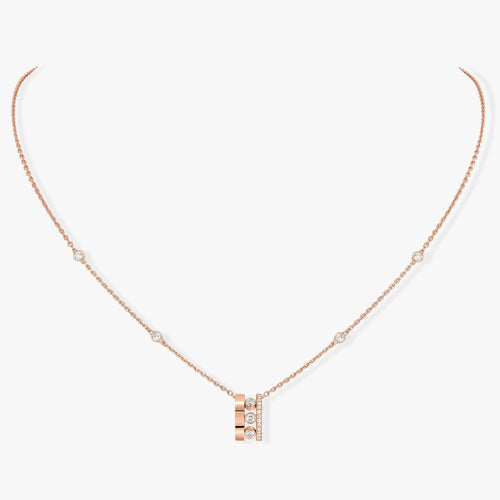 Collier Messika - Collier Move Romane or rose et diamants 58 Facettes