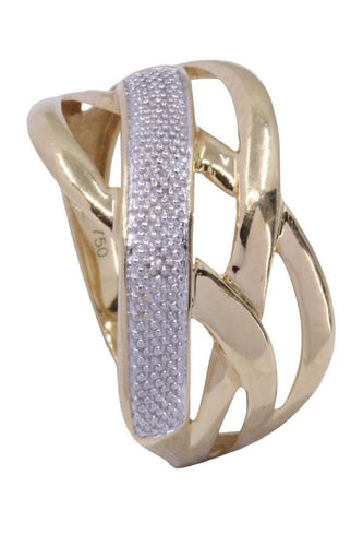 Bague BAGUE ENTRELACÉE DIAMANTS 58 Facettes 072081