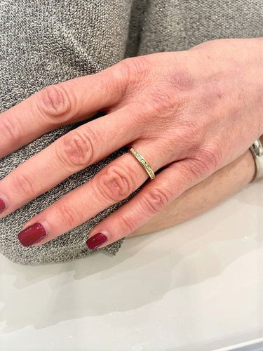 Bague 54 DEMI ALLIANCE DIAMANTS 58 Facettes 048391