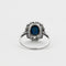 Bague 55 Bague Marguerite Saphirs Diamants 58 Facettes