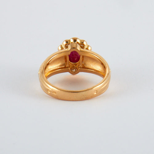 Bague 52.5 Bague Marguerite Rubis birman 58 Facettes 2.197