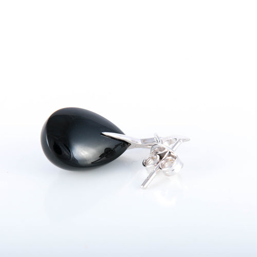 Boucles d'oreilles Boucles d'oreilles en or blanc, diamants et agate 58 Facettes