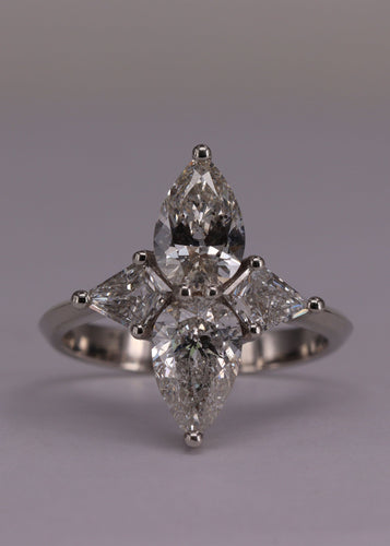 Bague 54 Bague Or blanc Diamant 58 Facettes P402