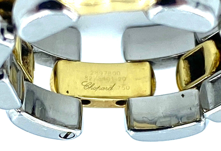 Bague Chopard. Collection Happy Diamonds, bague or jaune et acier 58 Facettes