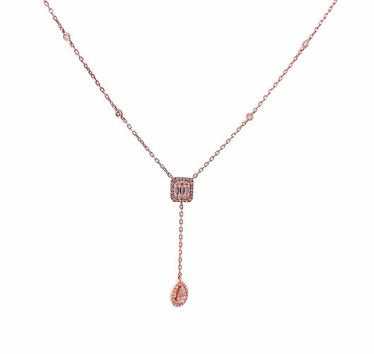 Collier Collier Or rose Diamants 58 Facettes