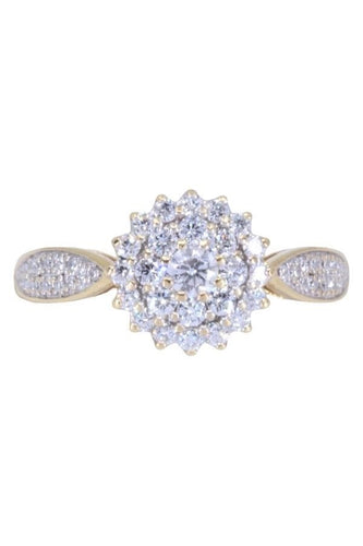 Bague 54 BAGUE MODERNE PAVAGE DIAMANTS 58 Facettes 070381