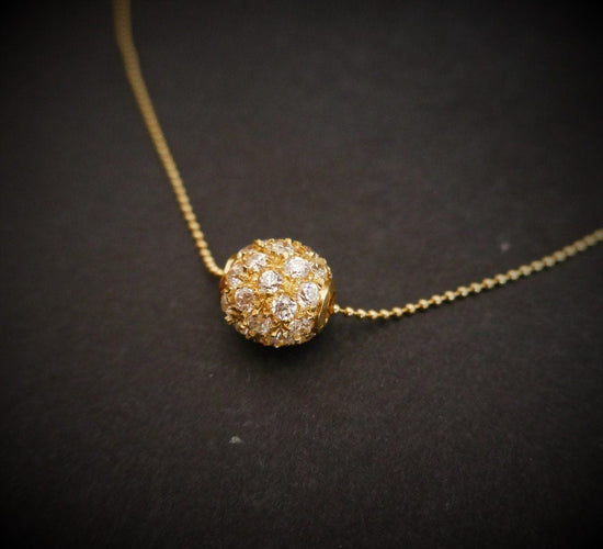 Collier Pendentif et chaîne or jaune Pierres blanches 58 Facettes 848842