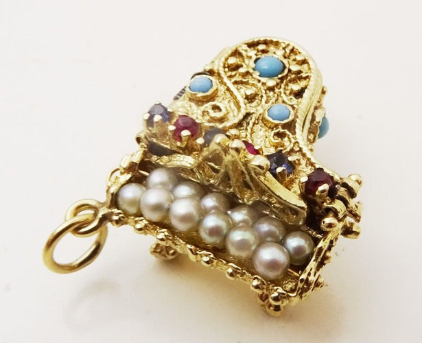 Pendentif Pendentif piano, en or jaune 58 Facettes