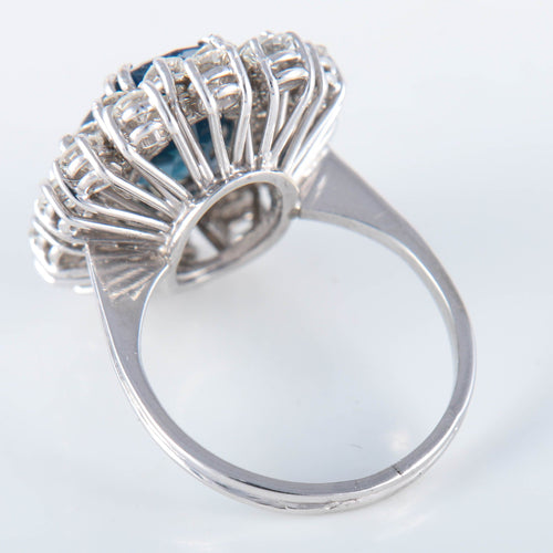 Bague 51 Bague double entourage Saphir Diamants 58 Facettes