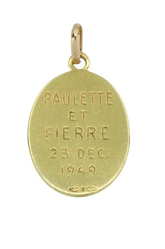 Pendentif MÉDAILLE ANCIENNE SAINTE THÉRÈSE 58 Facettes 045901