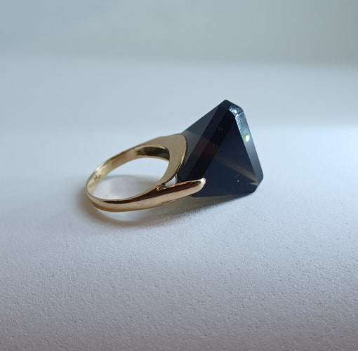 Bague 46 Bague vintage or et topaze 58 Facettes 5