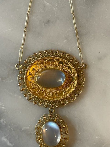 Collier Collier cabochons de pierres de lune 58 Facettes