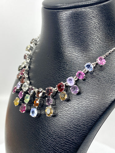 Collier Collier Grenat Péridot Améthyste 58 Facettes A 196