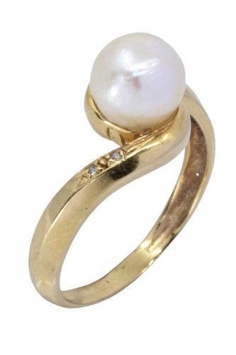 Bague 56 BAGUE TOURBILLON PERLES ET DIAMANTS 58 Facettes 056721