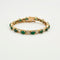 Bracelet Bracelet or jaune, émeraude et diamants 58 Facettes