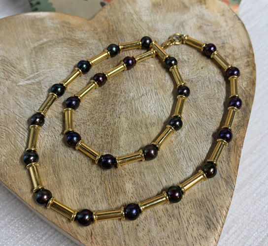 Collier Collier or et perles 58 Facettes 20400000293