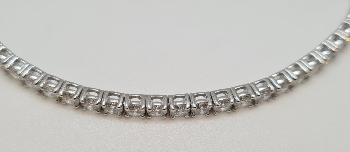 Bracelet Bracelet tennis or blanc diamants 58 Facettes