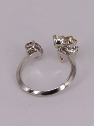 Bague 53 Bague Fleur Diamants 58 Facettes P676