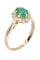 Bague 56 BAGUE POMPADOUR ÉMERAUDE DIAMANTS 58 Facettes 075201