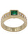 Bague 56 BAGUE MODERNE ÉMERAUDE DIAMANTS 58 Facettes 075681