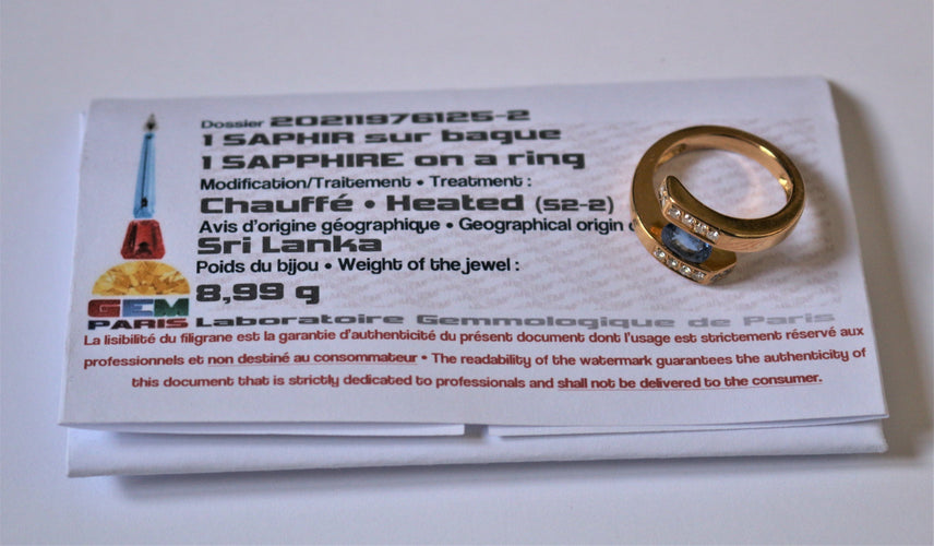 Bague Bague saphir du Sri Lanka 58 Facettes 392