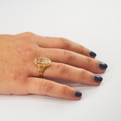 Bague Bague or jaune aigue-marine 58 Facettes LOT 2908