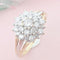 Bague 54.5 Bague Fleur Or deux tons & Diamants 58 Facettes AA 1576