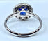 Bague 53 Bague Marguerite Or blanc Saphir et Diamants 58 Facettes AB222