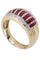 Bague Bague rubis calibrés et diamants 58 Facettes 074811