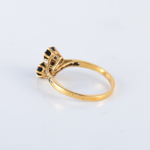 Bague 51 Bague Toi & Moi saphir diamants 58 Facettes