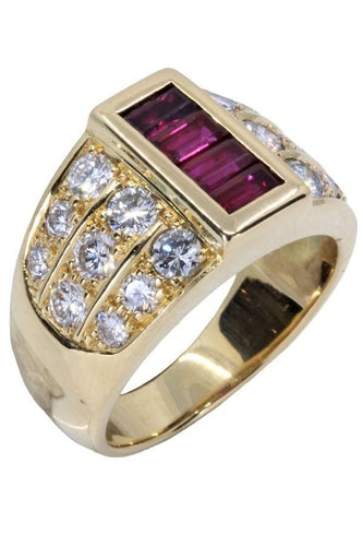 Bague Bague moderne, rubis et diamants 58 Facettes 061571
