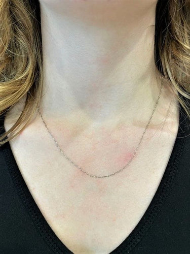 Collier CHAINE MAILLE RECTANGULAIRE ALTERNÉE 58 Facettes 049931