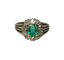 Bague 51 BAGUE ANCIENNE EMERAUDE ET DIAMANTS 58 Facettes