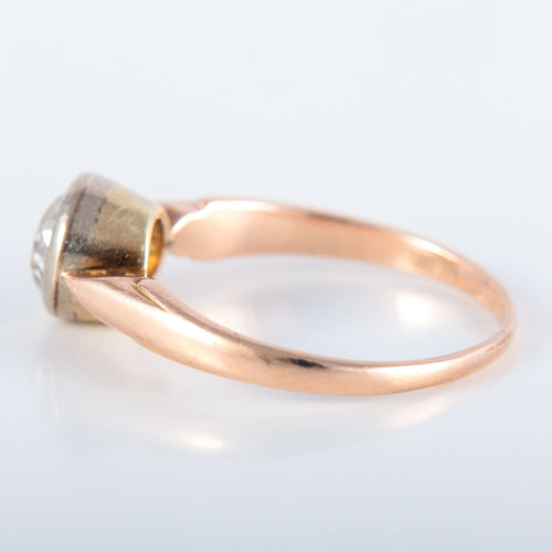 Bague 51 Bague Solitaire serti clos taille ancienne 58 Facettes 220383