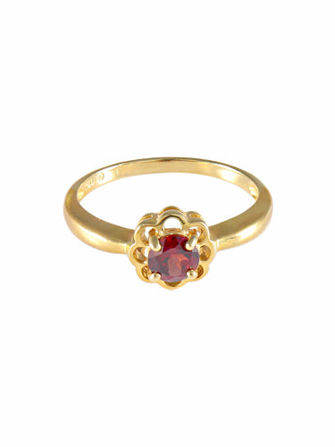 Bague 52 Bague Fleurette Rubis 58 Facettes