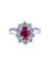 Bague 52 Bague Pompadour Rubis Diamants 58 Facettes