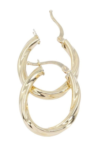 Boucles d'oreilles CRÉOLES TORSADÉES 58 Facettes 067011